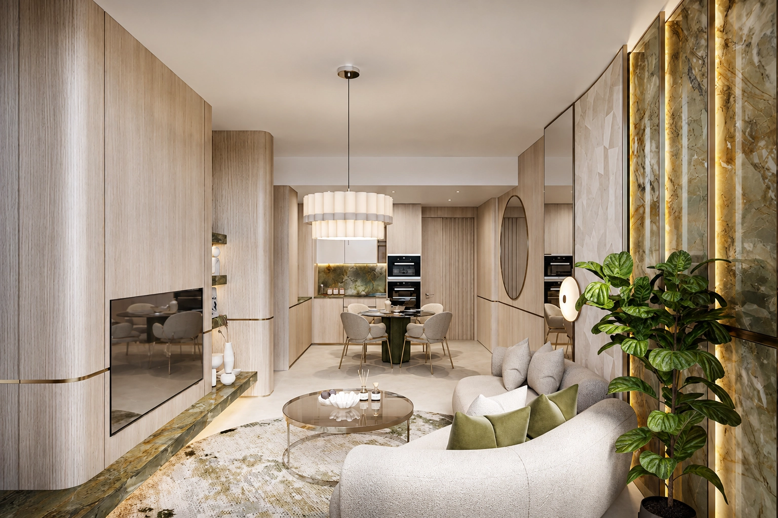 Arlington Park 2 living space in Dubai Land